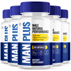 Man Plus Boosts Energy, Vitality and Male Natural Performance (5 Pack - 300 Capsules)