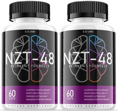 NZT-48 Brain Booster, NZT-48 Limitless Focus Nootropic (2 Pack-120 Capsules)