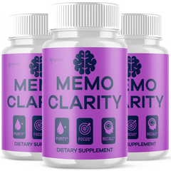 Memo Clarity Nootropic All Natural Formula Brain Supplement (3 Pack - 180 Capsules)