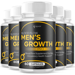 (5 Pack) Blood Flow Men's Growth Pro Advanced Male Support Vitamin 300 Capsules