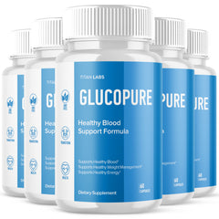 (5 Pack) Glucopure Advanced Blood Health Support Supplement Gluco Pure 300 Capsules