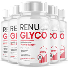 (5 Pack) Renu Glyco Advanced Blood Health Support Supplement RenuGlyco 300 Capsules