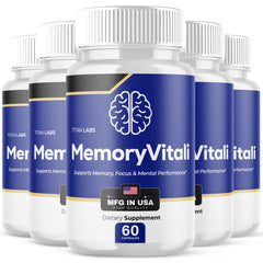 (5 Pack) MemoryVitali Nootropic Natural Brain Supplement Memory Vitali 300 Caps