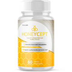 (1 Pack) Honeycept Nootropic All Natural Brain Supplement Honey Cept 60 Capsules