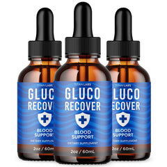 (3 Pack) Gluco Recover Blood Support Drops GlucoRecover Supplement 90 Servings