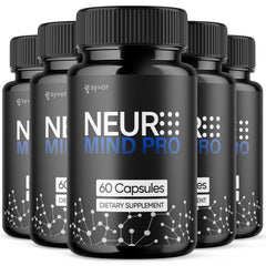 (5 Pack) Neuro Mind Pro Nootropic Natural Brain Formula Supplement 300 Capsules