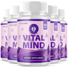 (5 Pack) Vital Mind Nootropic All Natural Brain Supplement VitalMind 300 Capsule