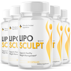 (5 Pack) Lipo Sculpt Advanced Energy & Fitness Vitamin LipoSculpt 300 Capsules