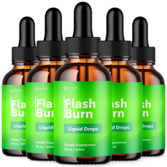 Flash Burn Drops Advanced Formula Health & Fitness Support Supplement (5 Pack)