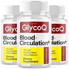 (3 Pack) GlycoQ Blood Pills Advanced Support Glyco Q Fomula 180 Capsules