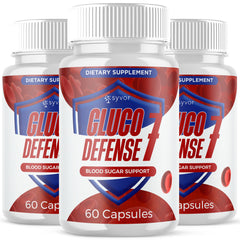 (3 Pack) Gluco Defense 7 Advanced Blood Support Formula GlucoDefens7 180 Capsule