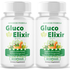 (2 Pack) Gluco Elixir Blood Advanced Support Glycogen Supplement 120 Capsules
