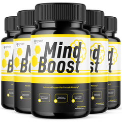 (5 Pack) Mind Boost Nootropic All Natural Brain Supplement MindBoost 300 Capsule