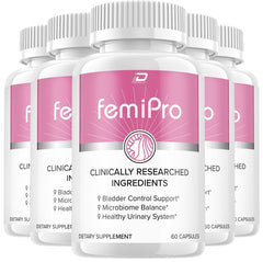 (5&nbsp;Pack) FemiPro Bladder Support Supplement - Probiotic Femi Pro Pills 300 Capsules