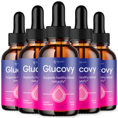 (5 Pack) Glucovy Blood Support Drops Advanced Vitamin Supplement 150 Servings