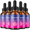 Image of (5 Pack) Glucovy Blood Support Drops Advanced Vitamin Supplement 150 Servings