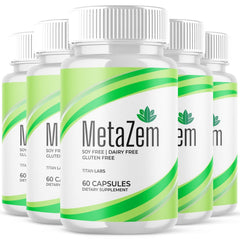 (5 Pack) MetaZem Advanced Energy & Fitness Max Supplement Meta Zem 300 Capsules