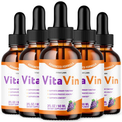 (5 Pack) Vita Vin Male Support Drops Advanced VitaVin Supplement 150 Servings