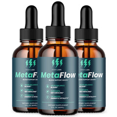 (3 Pack) MetaFlow Drops Advanced Blood Support Supplement Meta Flow 90 Servings