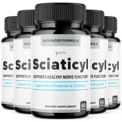 Sciaticyl Nootropic All Natural Super Nerve Supplement Pills (5 Pack - 300 Capsules)