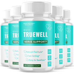 (5 Pack) Truewell Nootropic Natural Super Nerve Supplement True Well 300 Capsule
