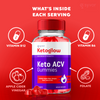 Image of (3 Pack) Keto Glow ACV Gummies 1000MG KetoGlow Formula Max Vitamin 180 Gummies
