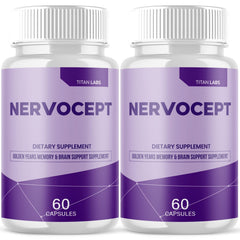 (2 Pack) Nervocept Nootropic Natural Super Nerve Supplement Nervo Cept 120 Capsules