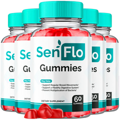 Senflo Digestive Support Gummies Advanced Gut Health Balance Supplement (5 Pack-300 Gums)