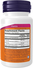 NOW MK-7 Plus with K1 & MK-4 Supports Bone Health 90 Veg Capsules(12/2024)