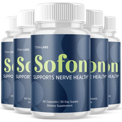 (5 Pack) Sofon Nootropic All Natural Super Nerve Support Supplement 300 Capsules