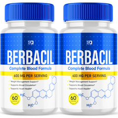 Berbacil Supplement Capsules - Promotes balanced blood sugar and pressure (2 Pack - 120 Capsules)