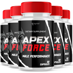Apex Force Pills for Men Max Strength Apex Force Formula Supplement (5 Pack - 300 Capsules)