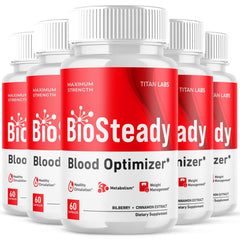 (5 Pack) BioSteady Advanced Blood Max Support Supplement Bio Steady 300 Capsules