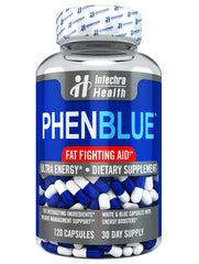 PHENBLUE Top Diet Pills - Fat Fighting Formula - 120 White/Blue Capsules