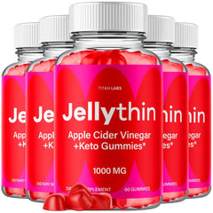 (5 Pack) Jellythin ACV Gummys 1000MG Advanced Jelly Thin Supplement 300 Gummies