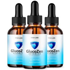 (3 Pack) GlucoZen Drops Advanced Blood Support Supplement Gluco Zen 90 Servings