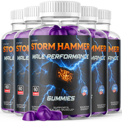 (5 Pack) Storm Hammer Male Gummys Advanced StormHammer Max Vitamin 300 Gummies