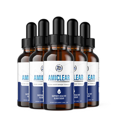 Amiclear Drops, Amiclear Liquid Blood Sugar Supplement Drops (300 ML) (5 Pack)