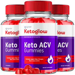 (3 Pack) Keto Glow ACV Gummies 1000MG KetoGlow Formula Max Vitamin 180 Gummies