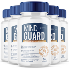 Mind Guard Nootropic All Natural Formula Brain Supplement (5 Pack - 300 Capsules)