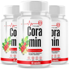 (3 Pack) Coramin Pills Advanced Blood Support Supplement Cora Min 180 Capsules