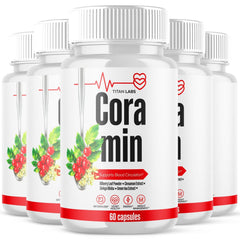 (5 Pack) Coramin Pills Advanced Blood Support Supplement Cora Min 300 Capsules