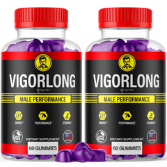 Vigorlong Gummies for Men Advanced Performance Vigor long Supplement (2 Pack-120 Gummies)