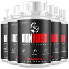 Iron Horse for Men Advanced Formula Vitamin Max Supplement (5 Pack - 300 Capsules)