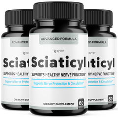 Sciaticyl Nootropic All Natural Super Nerve Supplement Pills (3 Pack - 180 Capsules)