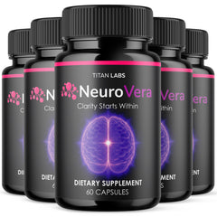 (5 Pack) Neurovera Pills Nootropic Natural Brain Supplement Neuro Vera 300 Capsules