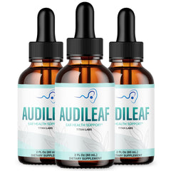(3 Pack) Audileaf Ear Health Support Drops Natural Audi Leaf Vitamin 90 Servings