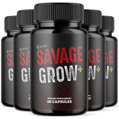 (5 Pack) Savage Grow Advanced Male Support Pills SavageGrow Vitamin 300 Capsules