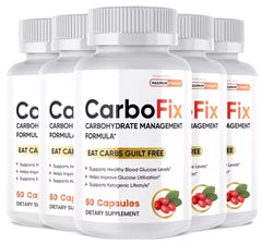 (5 Pack) CarboFix Carbohydrate Management by Gold Vida, Maximum Strength 300 Capsules - ARMOLEY