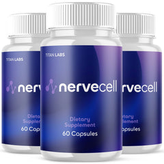 (3 Pack) Nervecell Nootropic Natural Brain Supplement Nerve Cell 180 Capsules